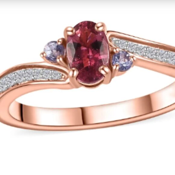 Ofiki Rubellite and Multi Gemstone Ring - Picture 1 of 4